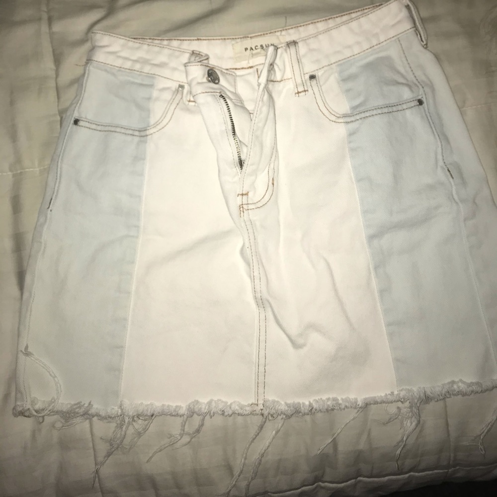 Two-tone denim skirt - Picture 2 of 2